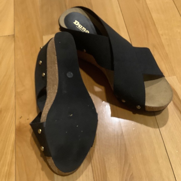 Dune Wedge Sandals Sz 7 - Picture 4 of 4